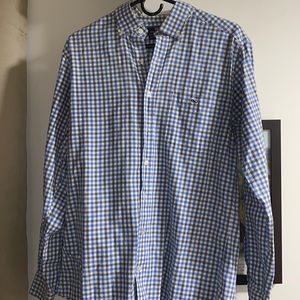 Vineyard Vines Blue and  Gray checkered shirt